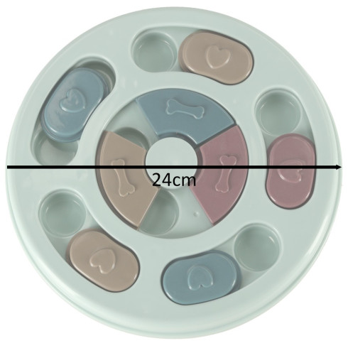 Psí hlavolam a spomaľovacia miska - modrá