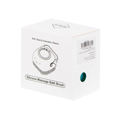 Silikonový kartáč s dávkovačem na mytí psů a koček - tyrkysový