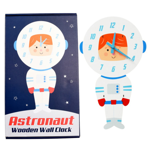 Detské drevené nástenné hodiny - Astronaut 37,5 cm Detské drevené nástenné hodiny - Astronaut 37,5 cm