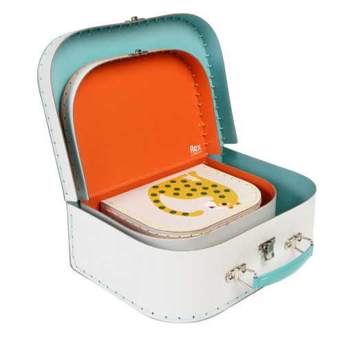 Kartónový kufrík divoké zvieratá 16 cm - malý