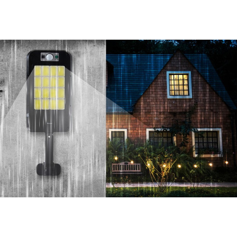Nástenná solárna lampa 240 LED so senzorom pohybu