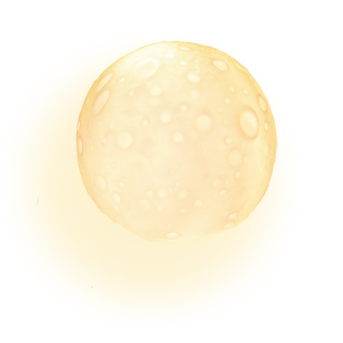 Nočná LED lampa do detskej izbičky Mesiac spln