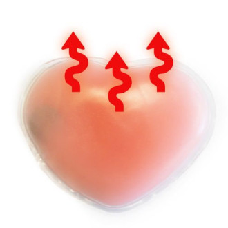 Ohrievač rúk, ohrievací gélový vankúšik v tvare srdca
