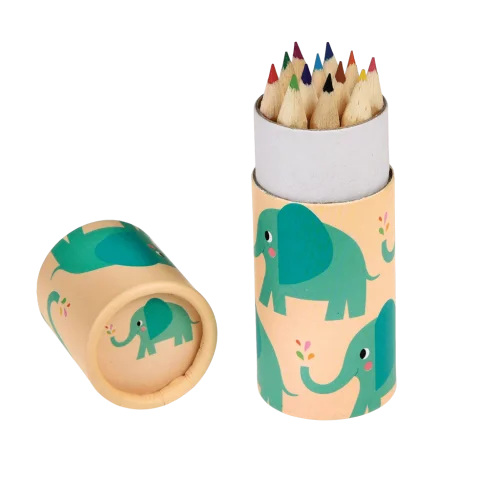 Pastelky v kartónovom puzdre so slonom 12 ks