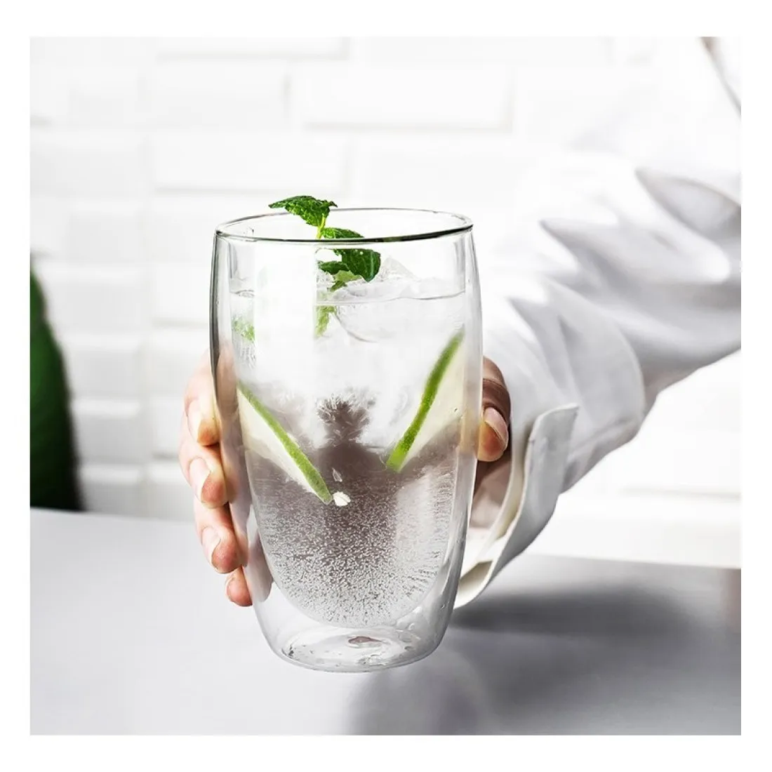 Termo poháre na latté - s dvojitým dnom 6 ks, 450 ml