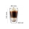 Termo poháre na latté - s dvojitým dnom 6 ks, 450 ml