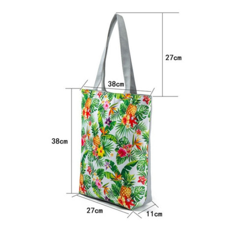 Veľká plážová taška s potlačou Ananás