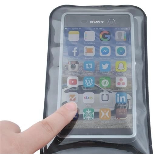 Vodeodolné púzdro na telefón - čierne