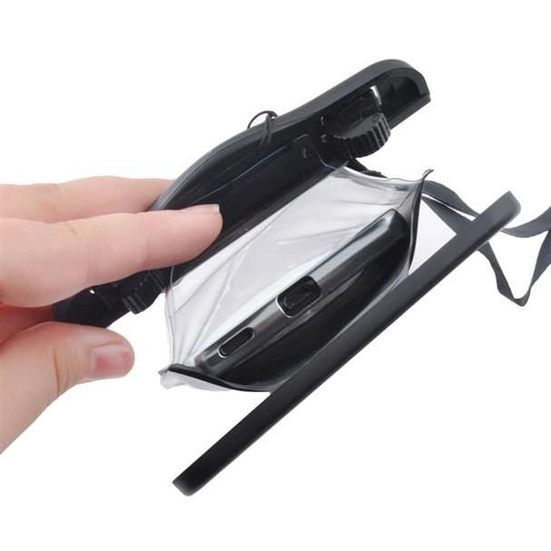 Vodeodolné púzdro na telefón - čierne