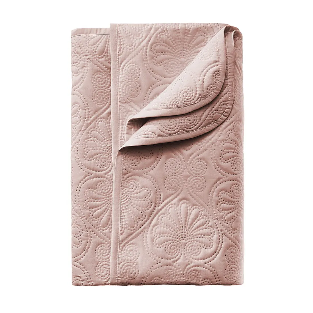 Elegantný pudrový prehoz na manželskú posteľ Leila 220x240 cm