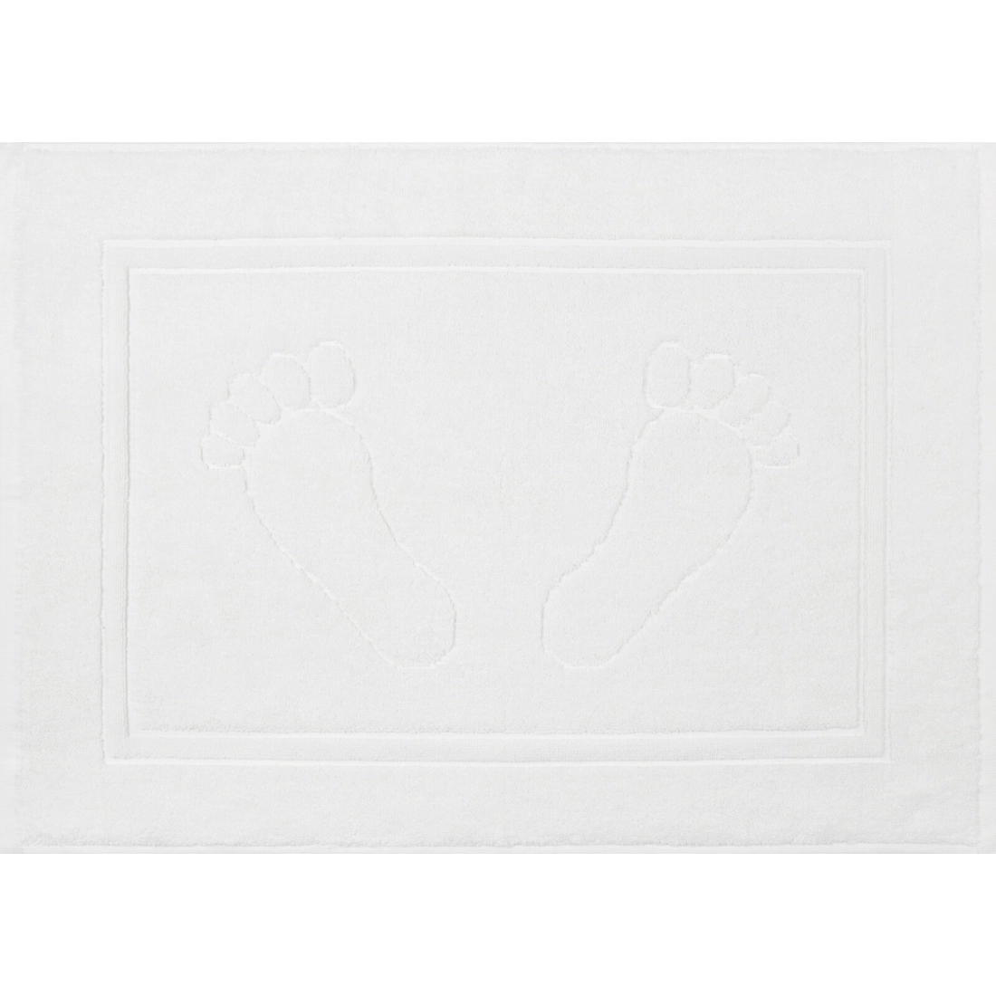 Kúpeľňový koberček Sammy z bavlny - biely
