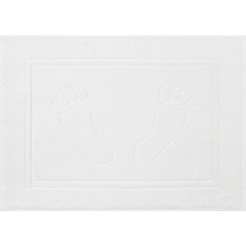 Kúpeľňový koberček Sammy z bavlny - biely