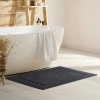 Kúpeľňový koberček Sammy z bavlny - čierny