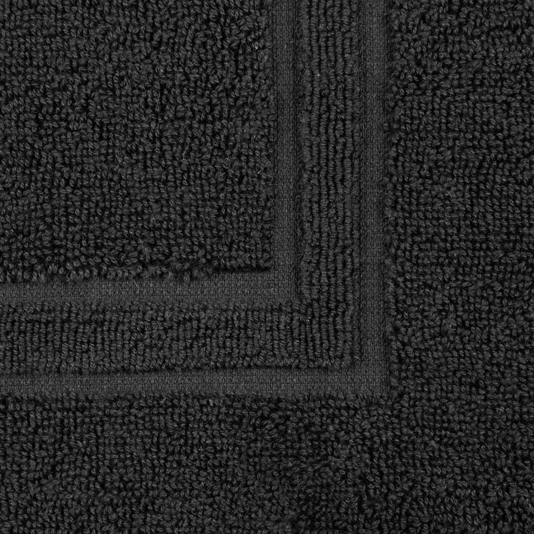 Kúpeľňový koberček Sammy z bavlny - čierny