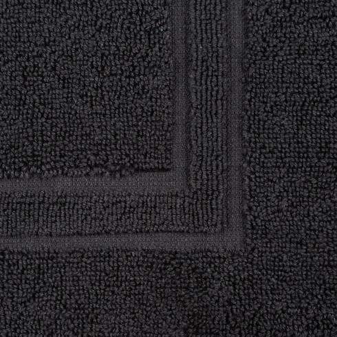 Kúpeľňový koberček Sammy z bavlny - čierny