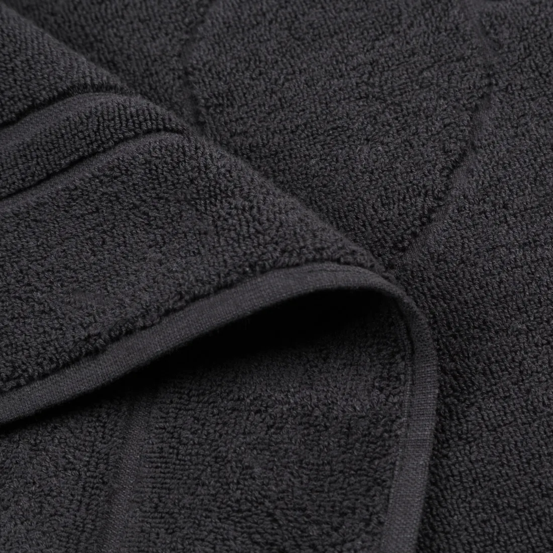 Kúpeľňový koberček Sammy z bavlny - čierny