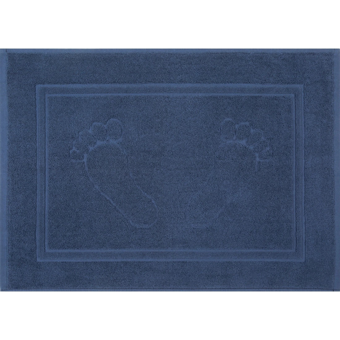 Kúpeľňový koberček Sammy z bavlny - modrý