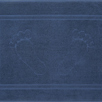 Kúpeľňový koberček Sammy z bavlny - modrý