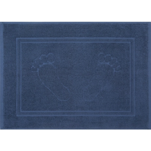 Kúpeľňový koberček Sammy z bavlny - modrý
