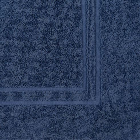 Kúpeľňový koberček Sammy z bavlny - modrý