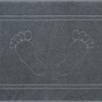 Kúpeľňový koberček Sammy z bavlny - tmavo šedý