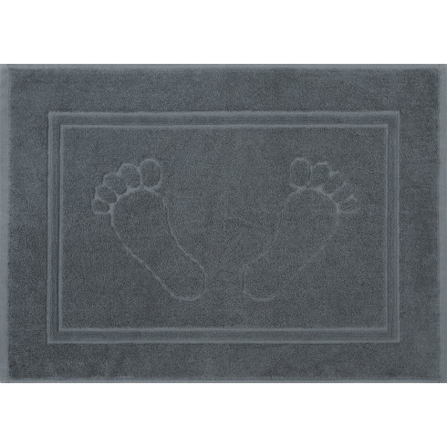 Kúpeľňový koberček Sammy z bavlny - tmavo šedý