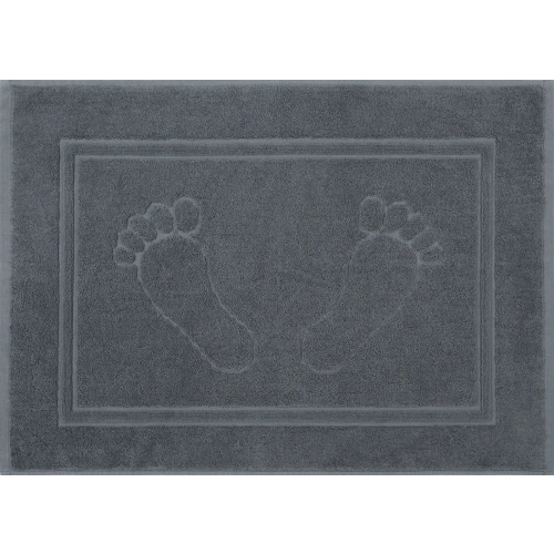 Kúpeľňový koberček Sammy z bavlny - tmavo šedý