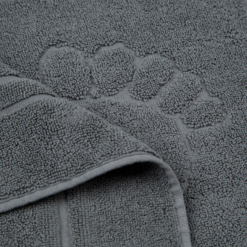 Kúpeľňový koberček Sammy z bavlny - tmavo šedý