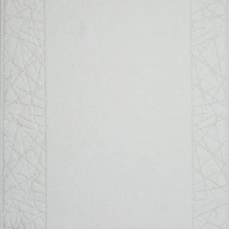 Kúpeľňový koberec zdobený geometrickým vzorom 50x70 cm - biely