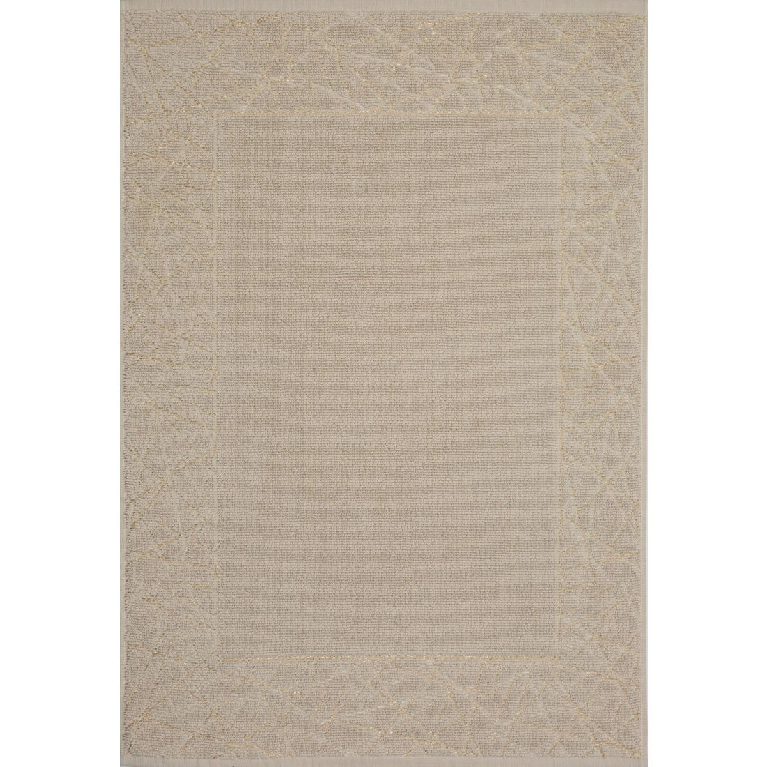 Kúpeľňový koberec zdobený geometrickým vzorom 50x70 cm - bežový