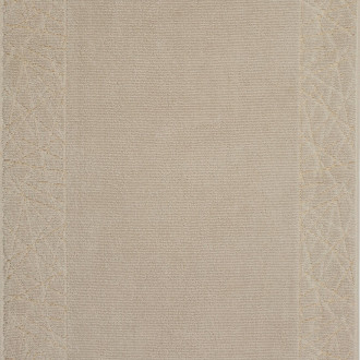 Kúpeľňový koberec zdobený geometrickým vzorom 50x70 cm - bežový