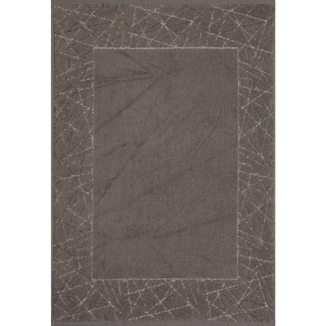 Kúpeľňový koberec zdobený geometrickým vzorom 50x70 cm - grafit