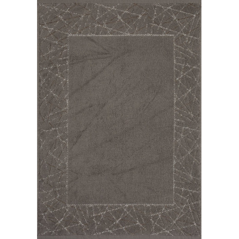 Kúpeľňový koberec zdobený geometrickým vzorom 50x70 cm - grafit