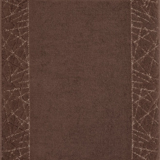 Kúpeľňový koberec zdobený geometrickým vzorom 50x70 cm - hnedý