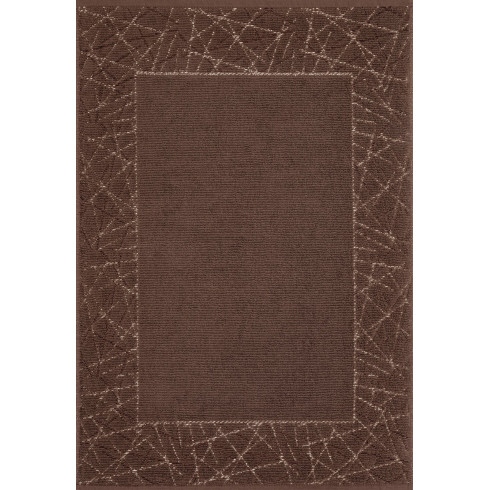 Kúpeľňový koberec zdobený geometrickým vzorom 50x70 cm - hnedý