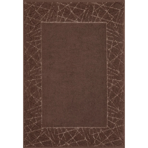 Kúpeľňový koberec zdobený geometrickým vzorom 50x70 cm - hnedý