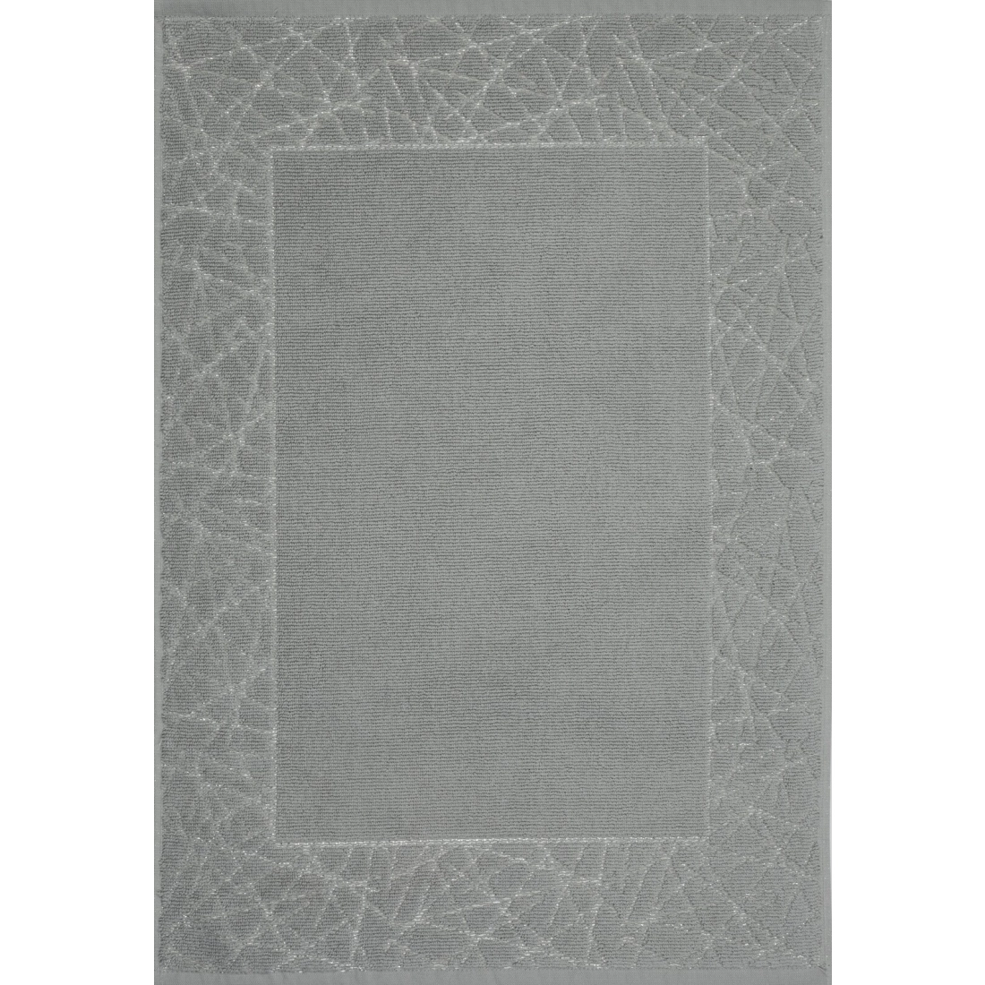 Kúpeľňový koberec zdobený geometrickým vzorom 50x70 cm - šedý