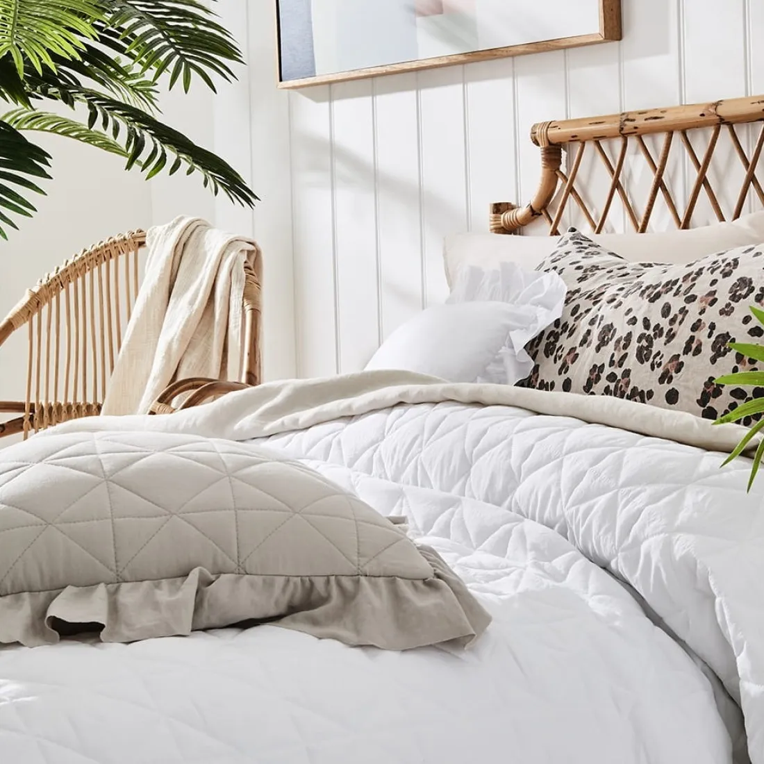 Obliečka ma vankúš Havana - bežová QUILTED 45x45 cm