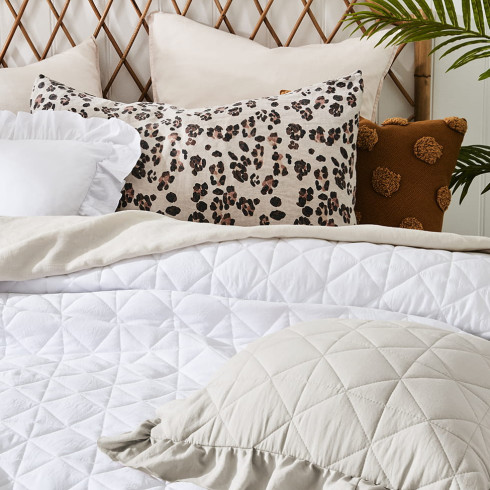 Obliečka ma vankúš Havana - bežová QUILTED 45x45 cm