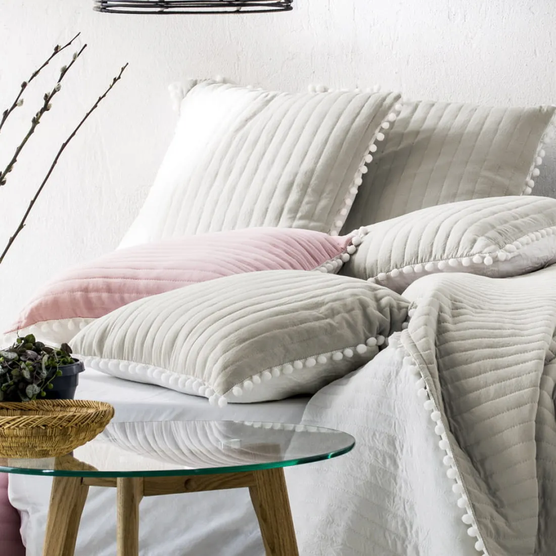 Obliečka na vankúš Bohemia - bežová 45x45 cm