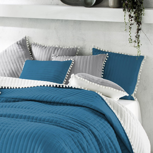 Povlak na polštář Bohemia - modrá 45x45 cm