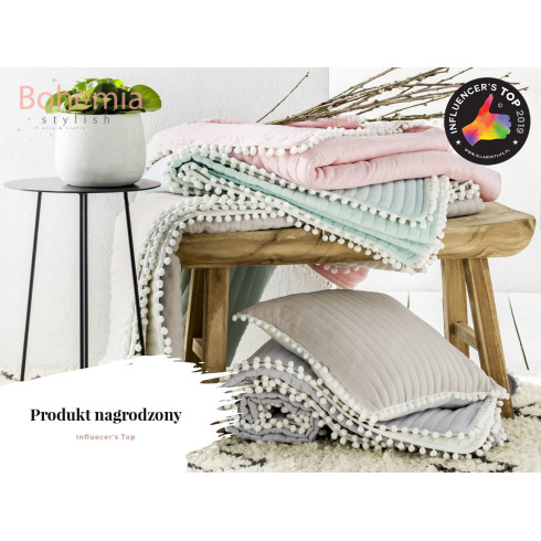 Obojstranný prehoz na posteľ Bohemia - bežový & biely 220x240 cm