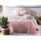 Obojstranný prehoz na posteľ Bohemia - púdrovo ružový & biely 200x220 cm