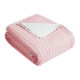 Obojstranný prehoz na posteľ Bohemia - púdrovo ružový & biely 220x240 cm