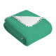 Oboustranný přehoz na postel Bohemia - zelený & bílý 200x220 cm