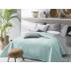 Obojstranný prehoz na posteľ Bueno - mätovo zelený & svetlo sivý 200x220 cm