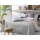Oboustranný přehoz na postel Bueno - světle růžový & světle šedý 200x220 cm