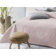 Obojstranný prehoz na posteľ Bueno - svetlo ružový & svetlo sivý 200x220 cm