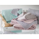 Obojstranný prehoz na posteľ Bueno - svetlo ružový & svetlo sivý 200x220 cm