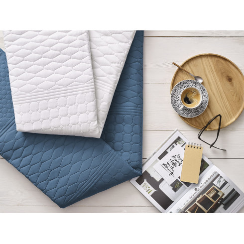 Obojstranný prehoz na posteľ Bueno - tmavo modrý 200x220 cm